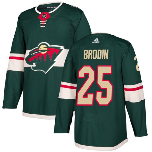 Adidas Wild #25 Jonas Brodin Green Home Authentic Stitched NHL Jersey